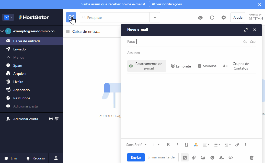 Como enviar um e mail para um grupo de contatos ajuda hostgator