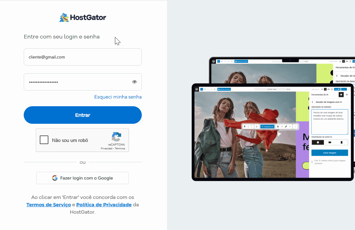 login portal usando usuario e senha .gif