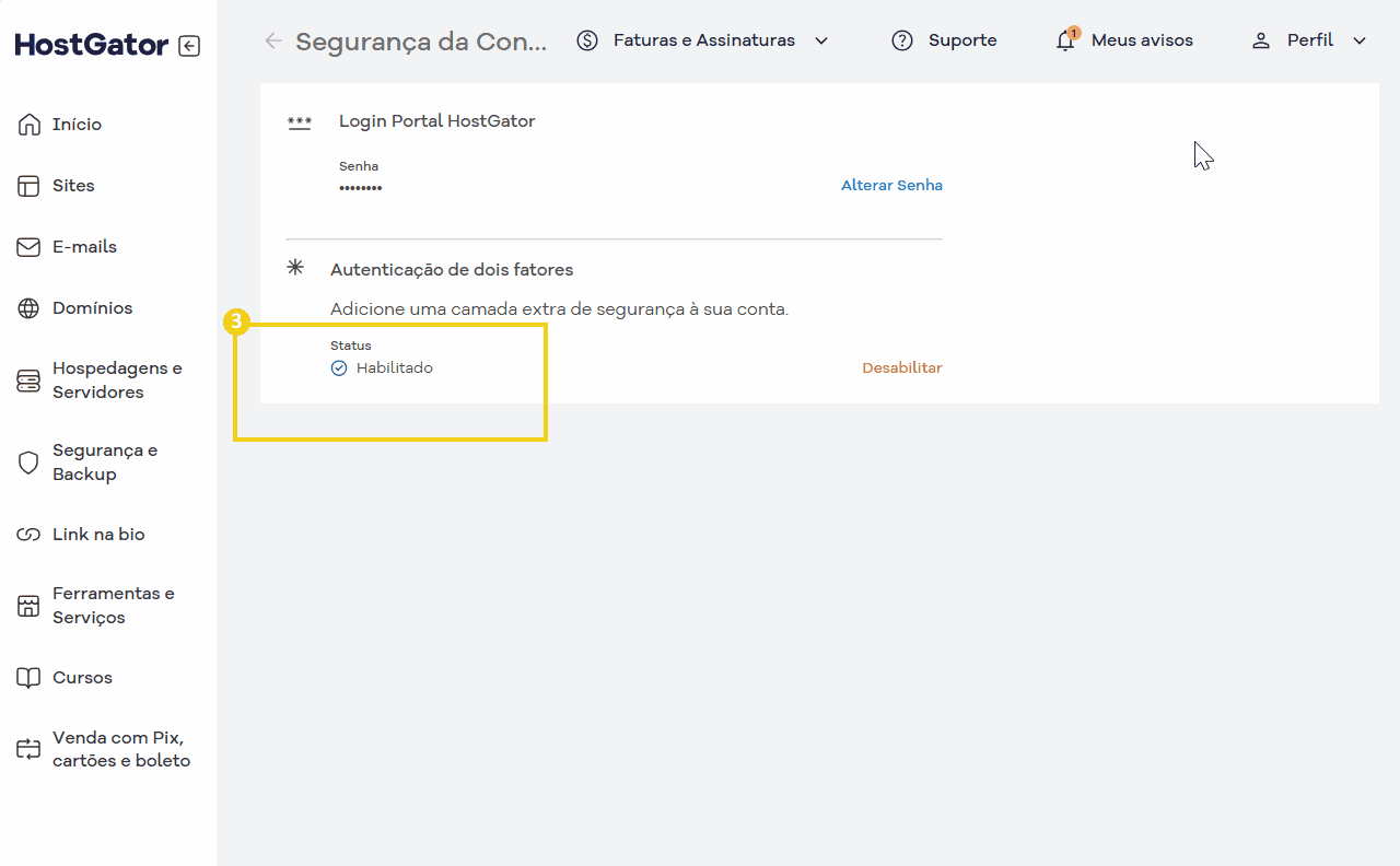 verificação do status .gif