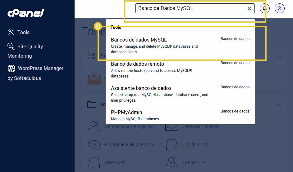 Banco de dados MySQL cpanel.png