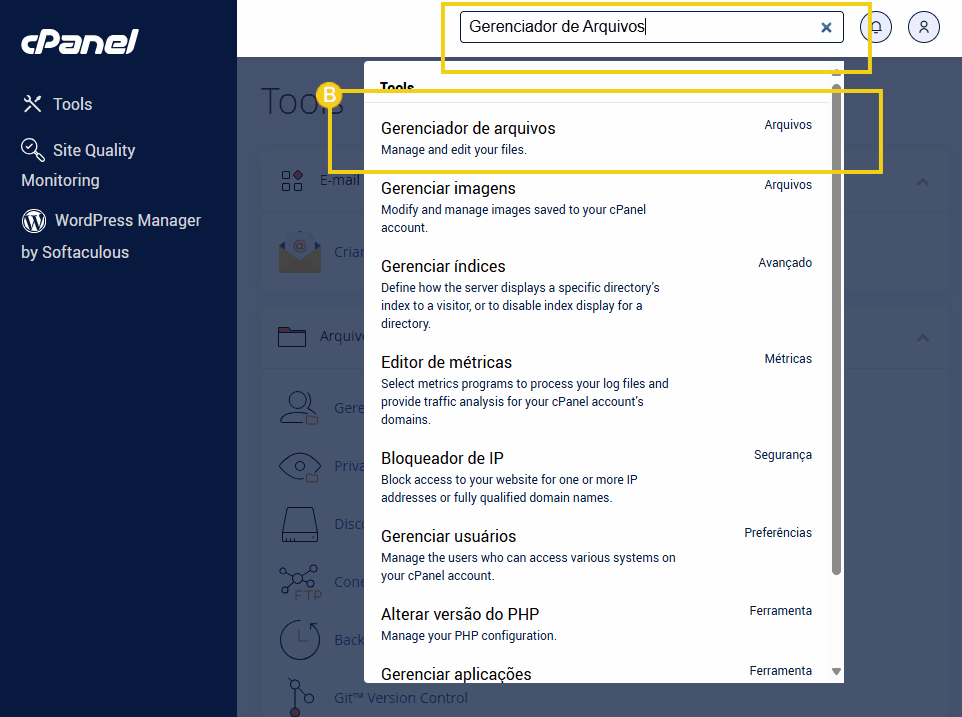 gerenciador de arquivos cpanel informações ftp.png