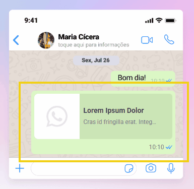 Exemplo de como fica a configuração do SEO para a plataforma do WhatsApp