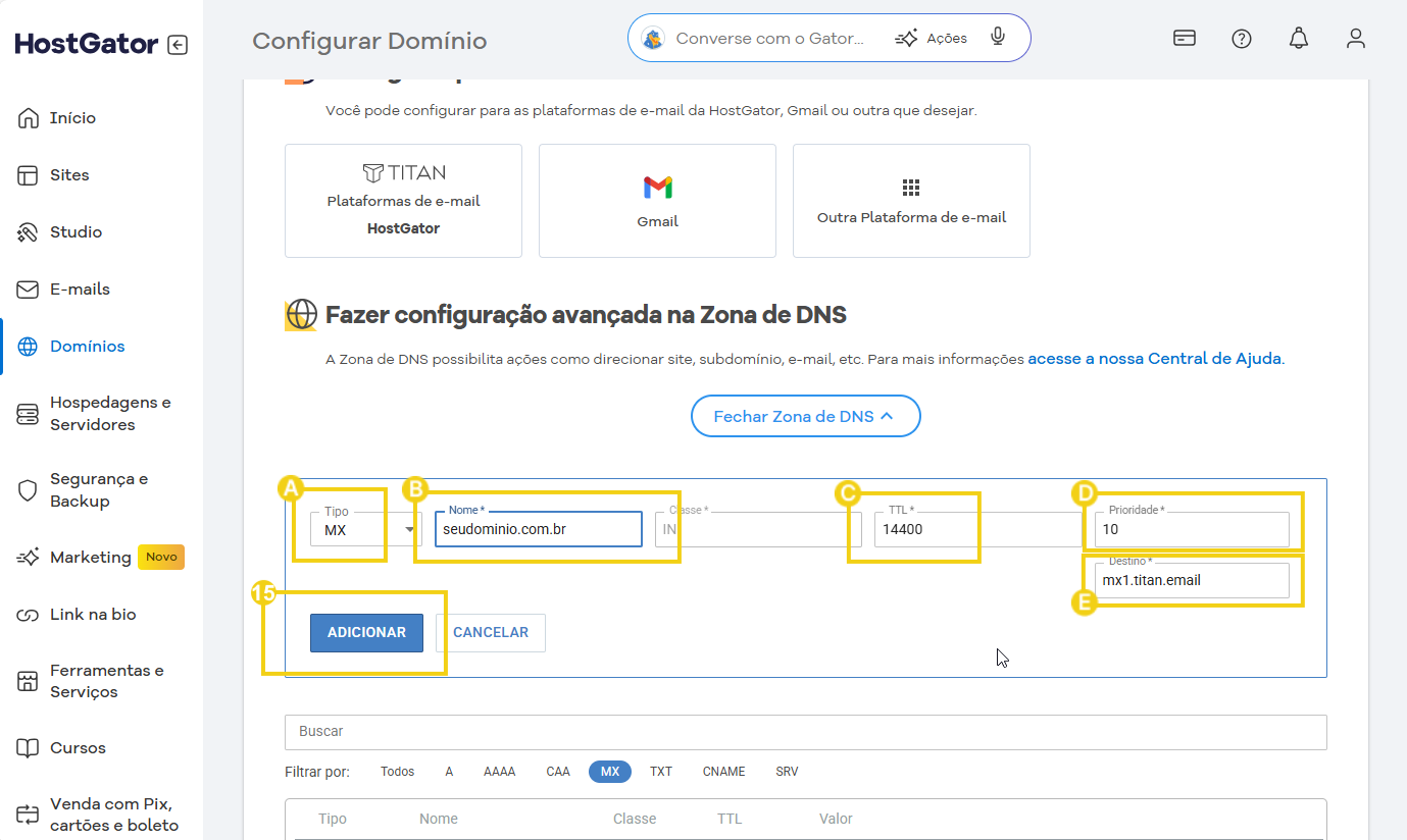 Imagem mostra a tela do Portal do Cliente mostrando as informações preenchidas