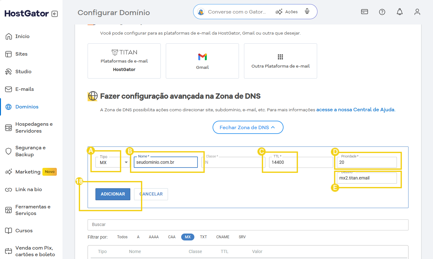 Imagem mostra a tela do Portal do Cliente com as informações preenchidas