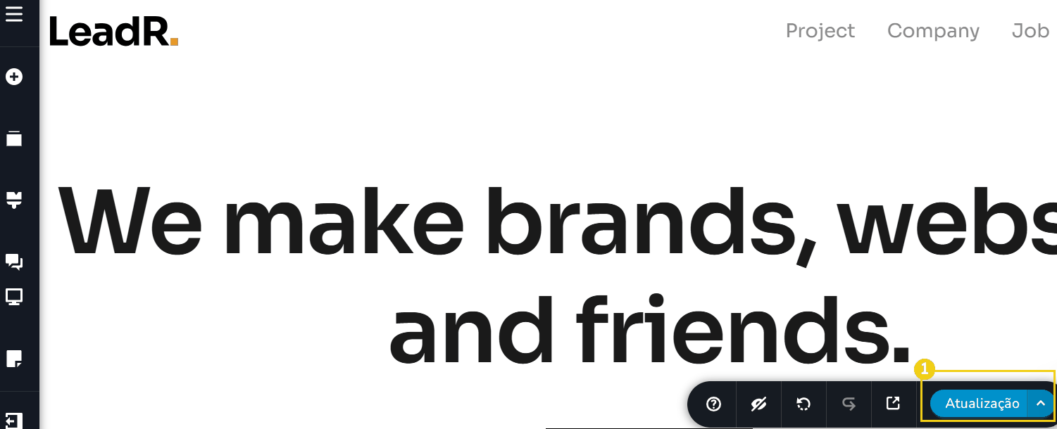 Imagem de um site de cafeteria com menu de navegação incluindo as opções Sobre, Serviços, Avaliações e Contato, além de uma seção de destaque com o texto 'Cafeteria' e descrição de café, doces, pães e salgados