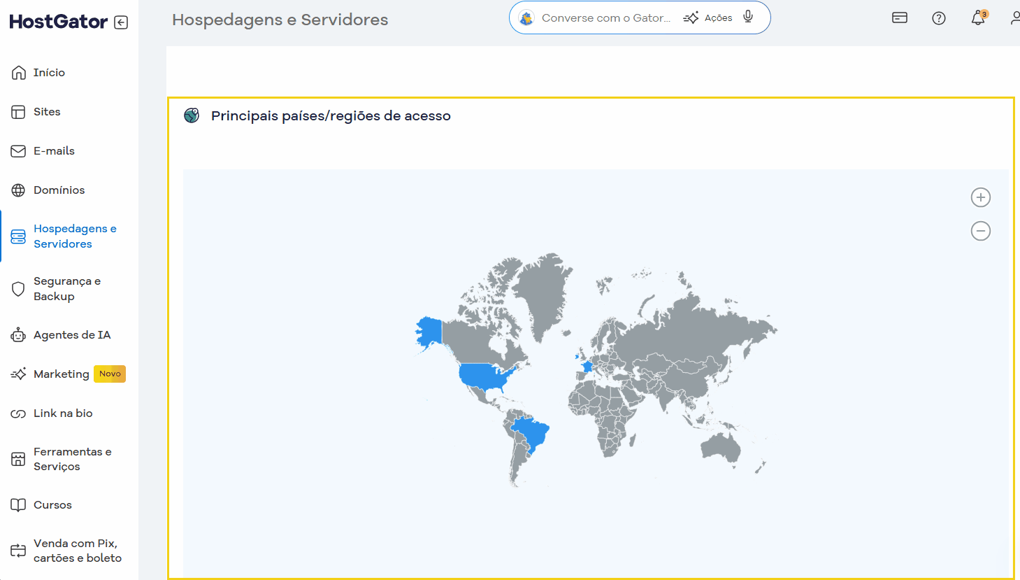 Gráfico mostrando a diminuição no número de visitas ao site ao longo de 7 dias, destacando tendências de acesso e fluxo de visitantes.