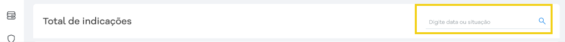 Imagem mostra campo para busca que permite filtrar data ou situação