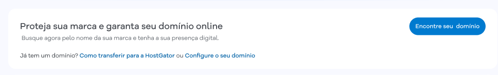 Imagem mostra a tela inicial do Portal do Cliente com a seção "Proteja sua marca e garanta seu domínio online""
