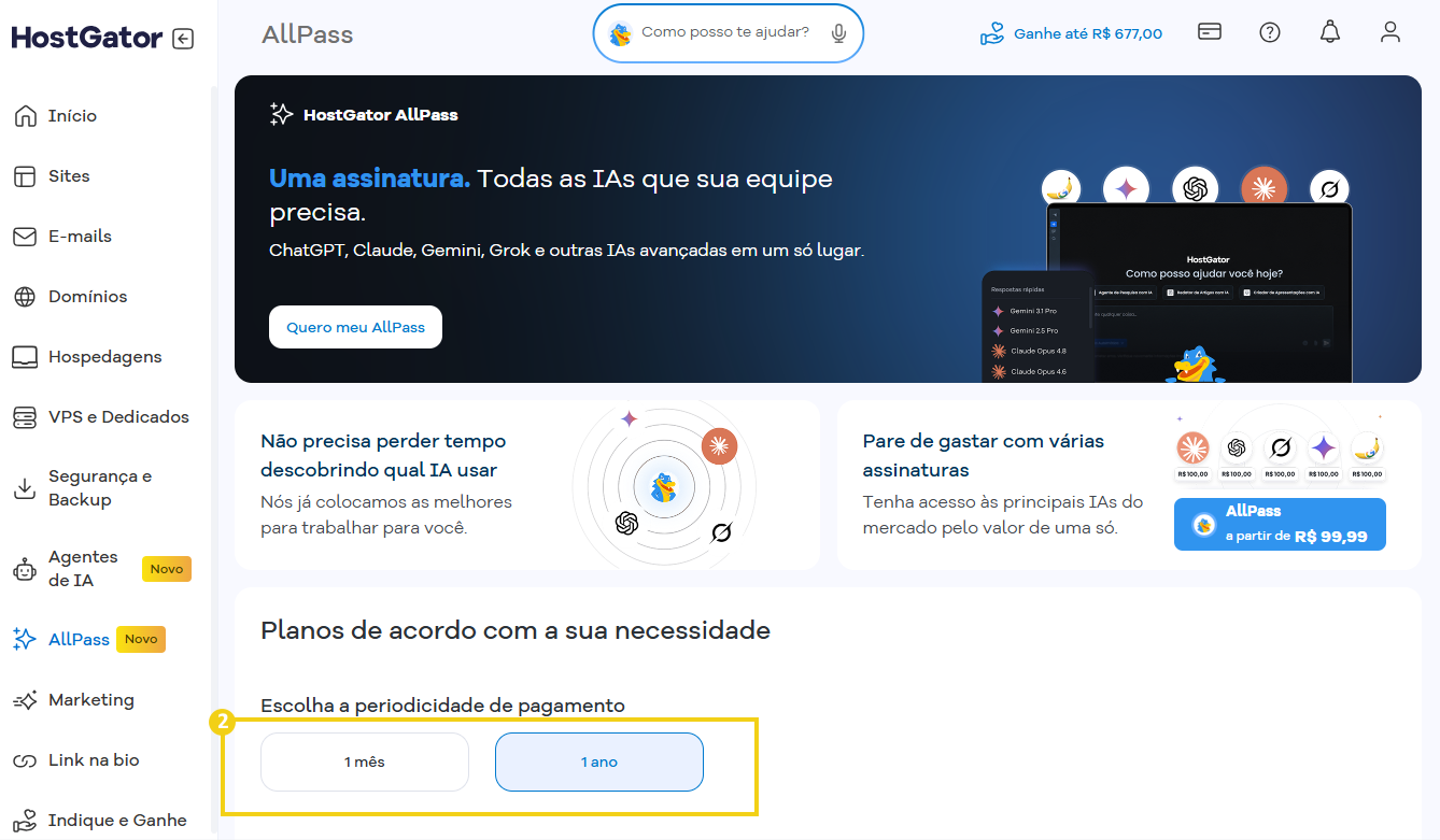 Imagem do ciclo de pagamento disponíveis no AllPass