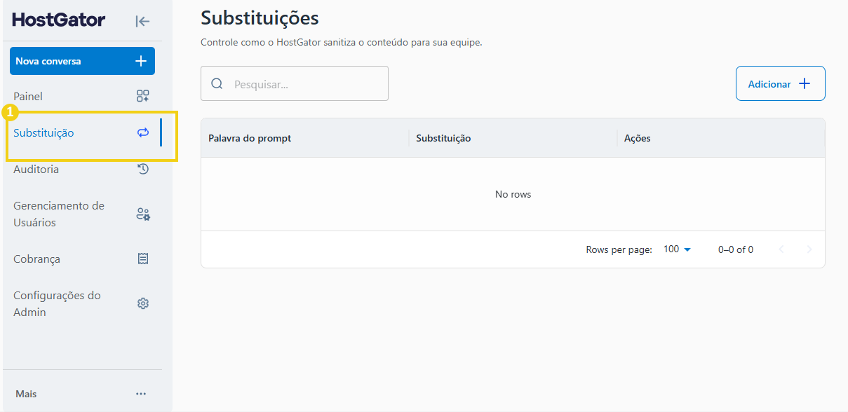 Imagem da função "Substituição" do AllPass