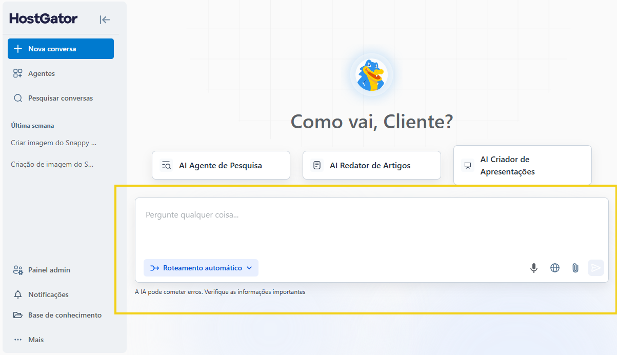 Imagem mostra o painel do AllPass com a marcação na tela principal para iniciar uma conversa