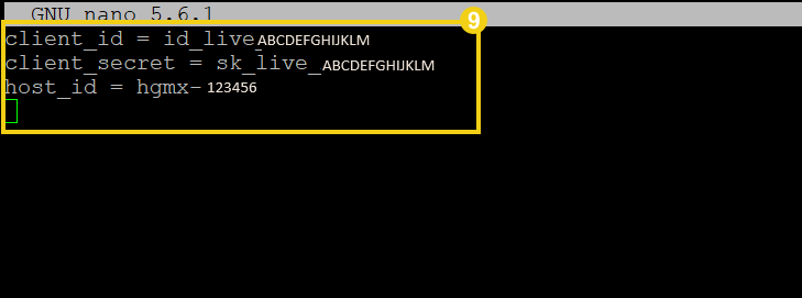 Imagem mostra comando no terminal para inserir o conteúdo do arquivo baixado