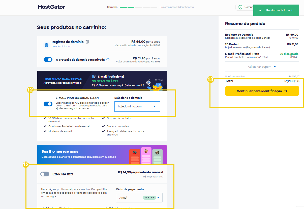 Imagem do painel do cPanel mostrando a configuração do diretório /public_html e gerenciamento de domínios. Interface de controle de hospedagem web para administradores.